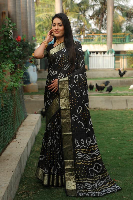 Vastrangan rangoli-1 bandhej silk saree market